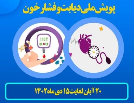 شناسایی بیش از 551 هزار بیمار احتمالی مبتلا به فشارخون یا دیابت در کشور تاکنون