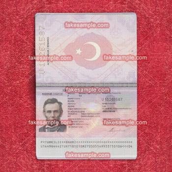 Turkey Passport Fake Template
